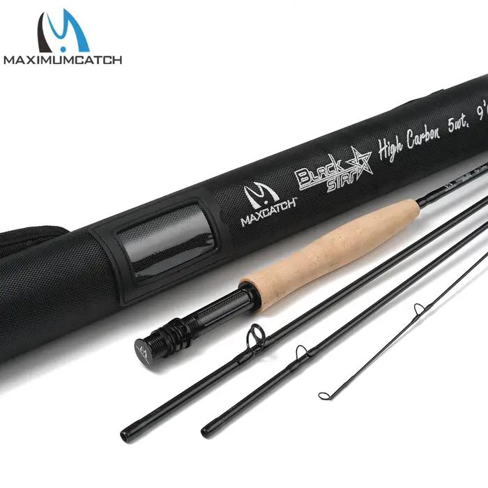 Canne à mouche 9 pieds action rapide 4-8WT carbone SK 30T+40T - Pêche truite saumon tube inclus