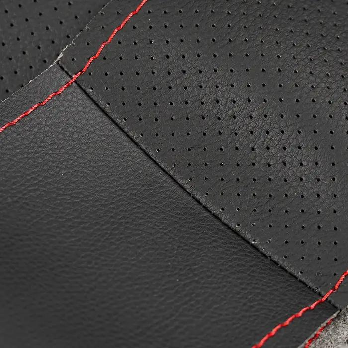 Housse de volant de voiture tressée à la main, en cuir microfibre perforé, pour Ford Mondeo Fusion 2