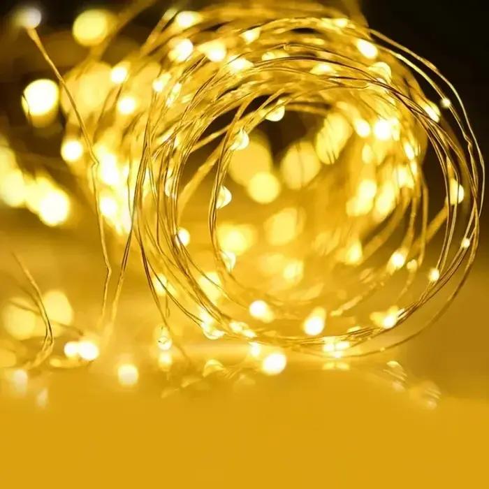 Guirlande lumineuse féerique étanche à piles, décoration de fête de noël et de mariage, télécommande