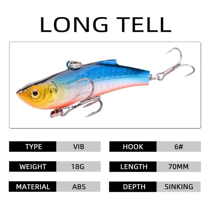1 pièces 7 cm/17.8g hiver dur mer leurre de pêche VIB 3D appât yeux le pivotant plongée gabarit aile