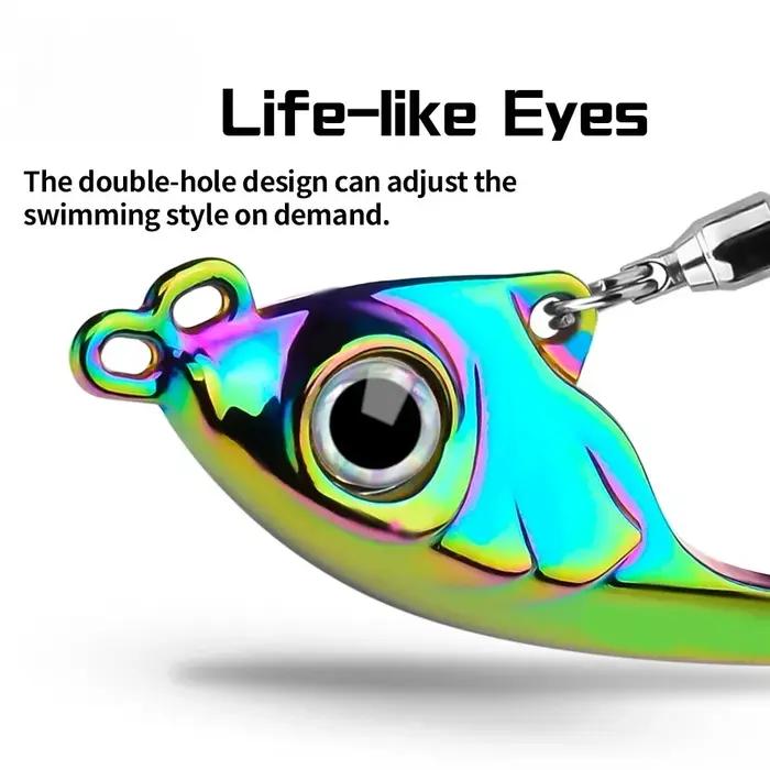 Spinner appât 7g 10g 15g métal Vib leurre de pêche à la traîne cuillère rotative Wobbler coulant app