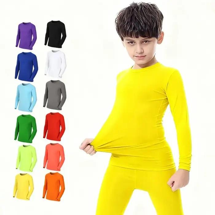 Enfants enfants garçon fille course longue t-shirt Fitness Sport basket-ball Football randonnée en p