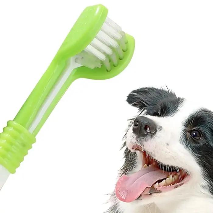 Brosse à dents en plastique pour animaux de compagnie