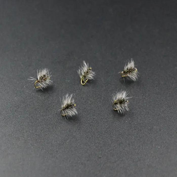 CONTEMPLATOR 6 pièces 14 # Mouche sèche de pêche Griffith Gnat imitant les moucherons et les mouches de grappe