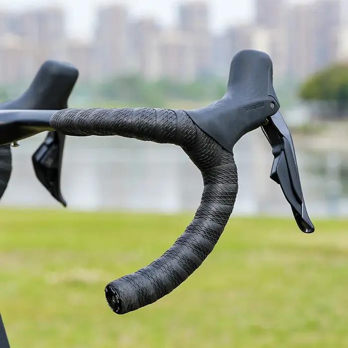 Bande de guidon de vélo 2 pièces avec bouchon d'extrémité bande de barre en Silicone Absorption des