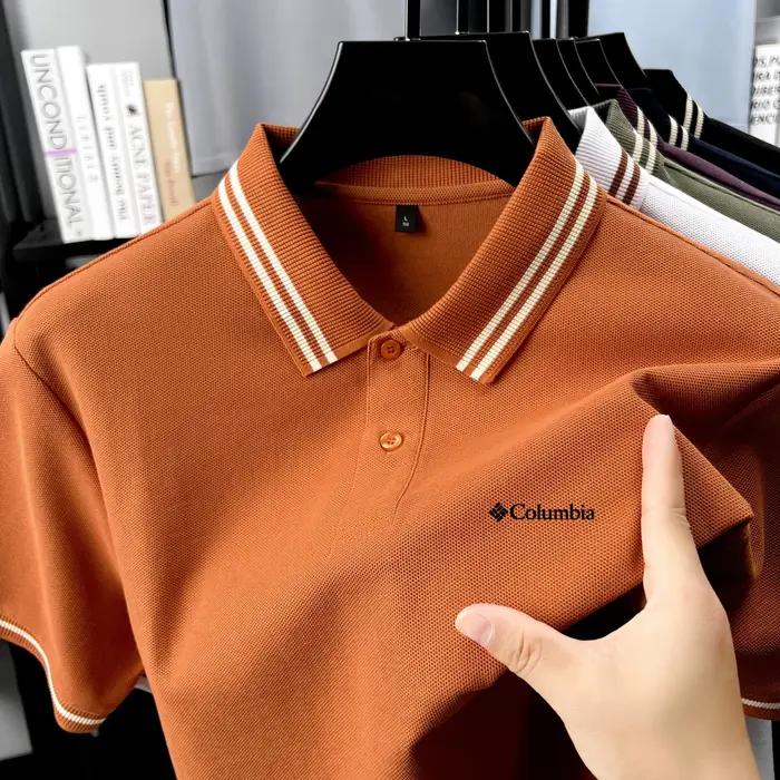 Nouveau T-shirt polo d'été pour homme style Columbia