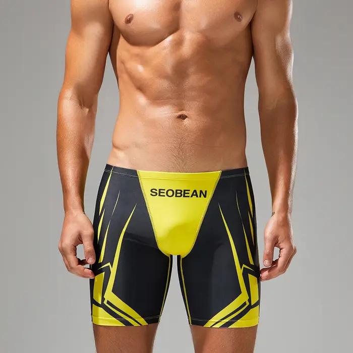 SEOBEAN-Nouveau maillot de bain coloré taille basse pour hommes, maillots de bain longs VORTEX