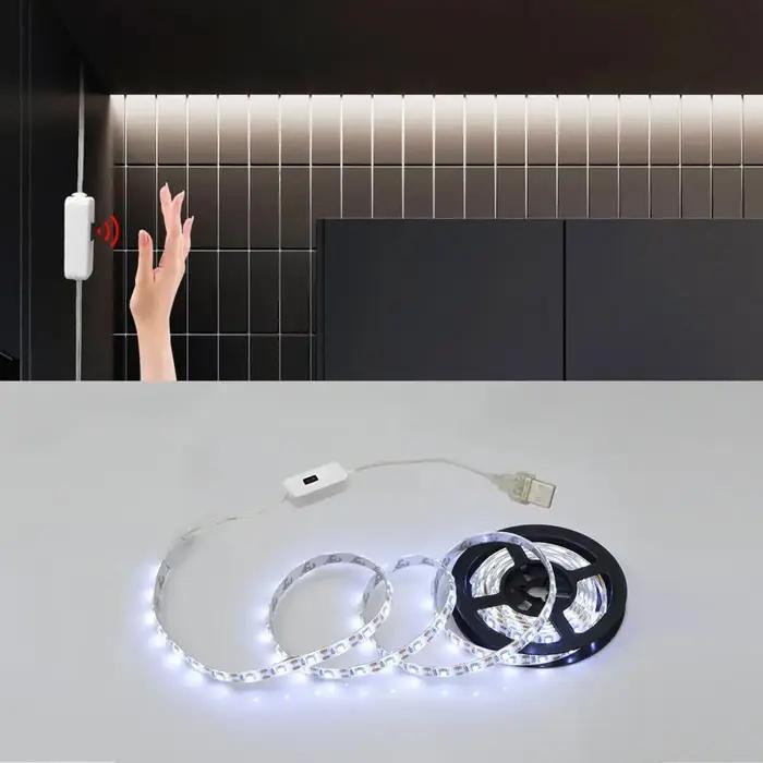 Capteur de mouvement de balayage manuel bande lumineuse LED de cuisine USB 5V 1m-5m capteur intellig