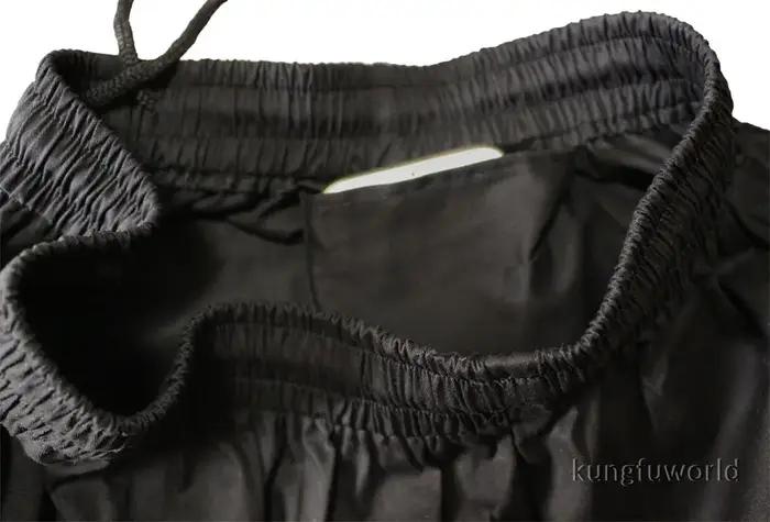 Pantalon en sergé de coton noir Chenjiagou pour Tai Chi, Kung Fu, Wushu, arts martiaux, Wing Chun, Q