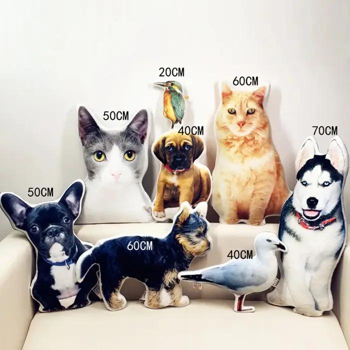Coussin personnalisable pour chien en peluche avec motif de dessin animé, oreiller personnalisé pour animaux de compagnie, cadeau d'anniversaire unique, confort maximal et design moderne