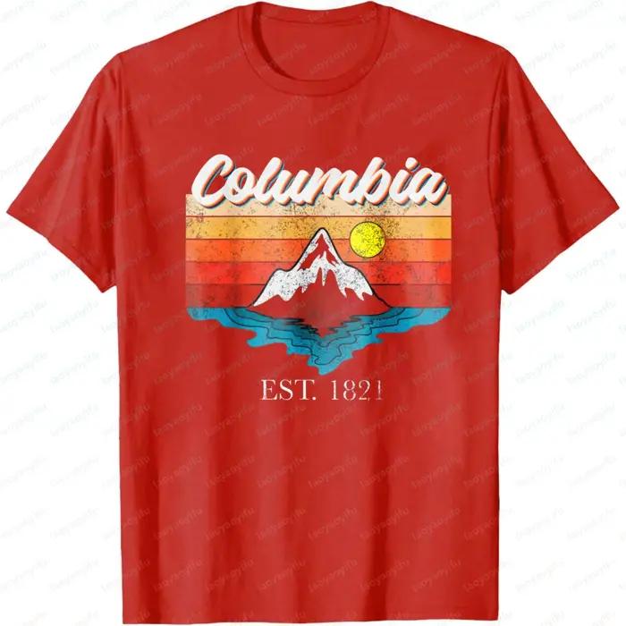 Columbia Mountain Sunset T-shirt en coton à manches courtes pour hommes