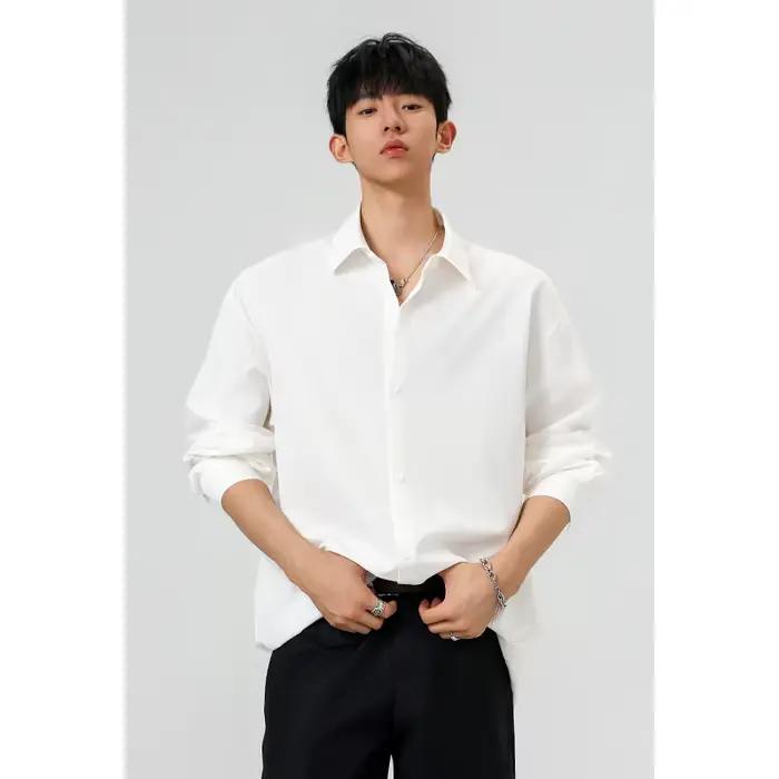 Chemises pour hommes, vêtements pour hommes, chemise grande taille, design simple, manches longues, décontractée, confortable, coupe tendance, pour hommes grands et corpulents
