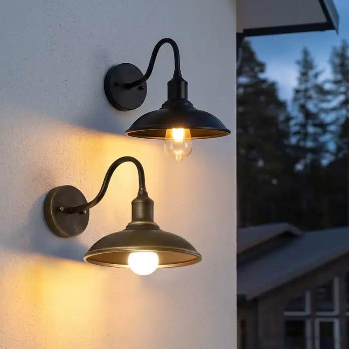 Rétro LED étanche applique extérieure cour Villa jardin balcon couloir porte d'entrée E27 luminaire décoratif