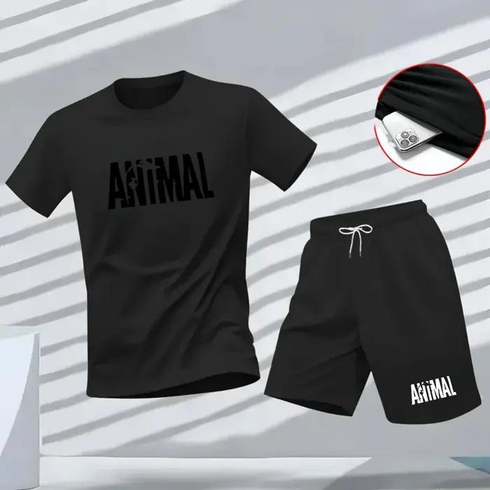 Nouvel ensemble deux pièces d'été pour homme : T-shirt à manches courtes et short, respirant et à sé