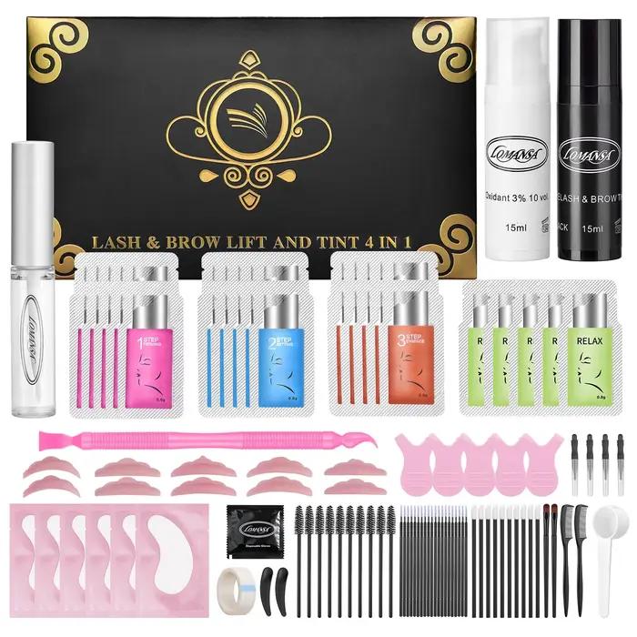 Lomansa 4 en 1 Kit de levage et de teinte de cils Kit de stratification de sourcils