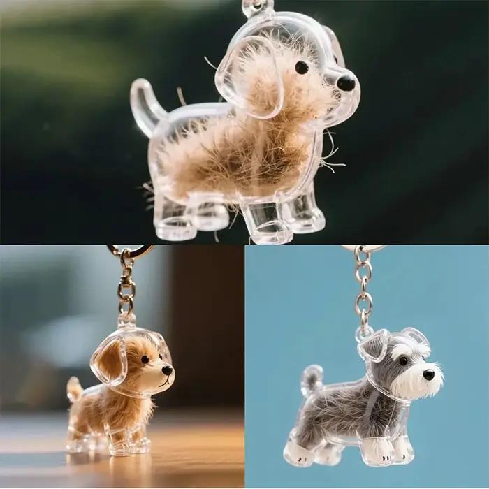 Cadeau d'affichage de souvenir de capsule de mémoire de cheveux de chien pour les amateurs d'animaux