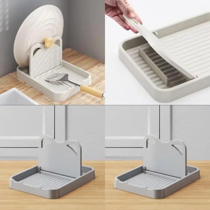 Support de cuillères et pince à pot multifonctionnel en silicone pour comptoir cuisine rangement élégant et pratique pour couvercles et couverts occasions spéciales