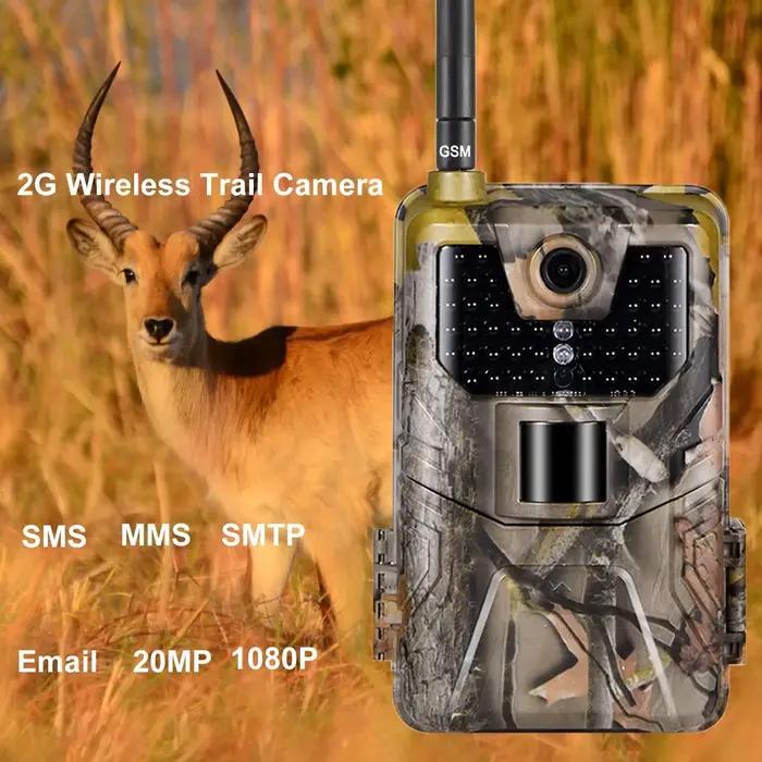Caméra de chasse à la faune 2G MMS SMTP, caméra de surveillance par e-mail 20MP 1080P, vision noctur