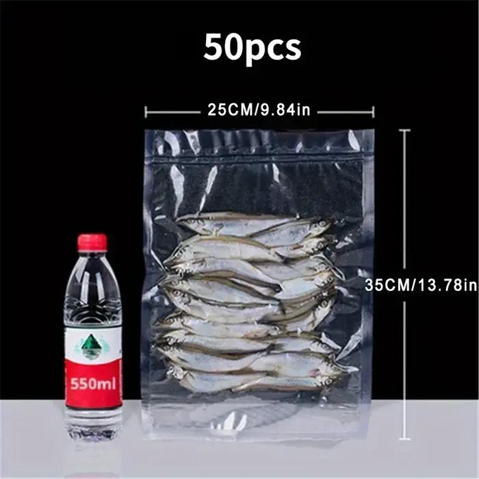 Sacs de scellage sous vide en plastique sans BPA pour la conservation des aliments 50 pièces lot pour réfrigerateur congélateur maison usage durable et économique