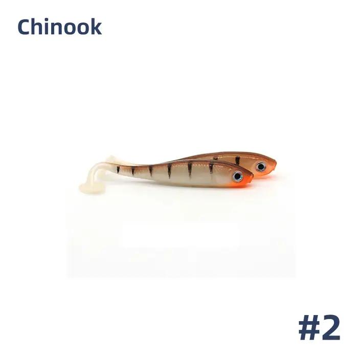 Chinook SoftBait leurre queue de pagaie queue d'ombrage 65mm 5 pièces appât de poisson en plastique