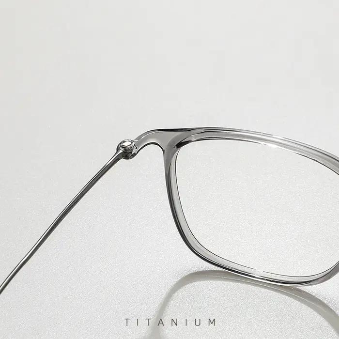 YIMARUILI mode Ultra-léger Flexible TR90 lunettes rétro rond pur titane optique lunettes de Prescrip