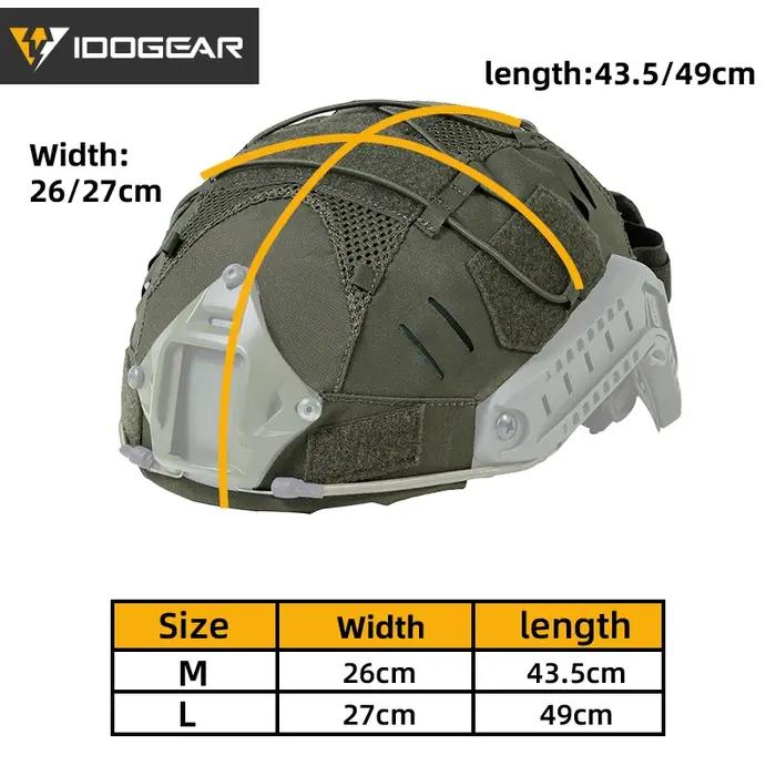 Couvre-casque nylon chasse IDOGEAR avec poche batterie NVG accessoire tactique 3813