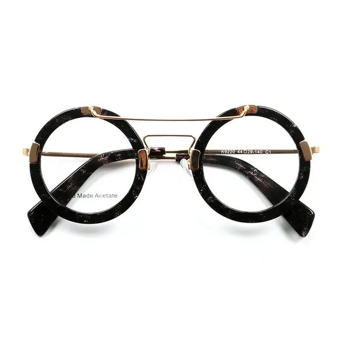 Rétro femmes lunettes rondes cadre hommes