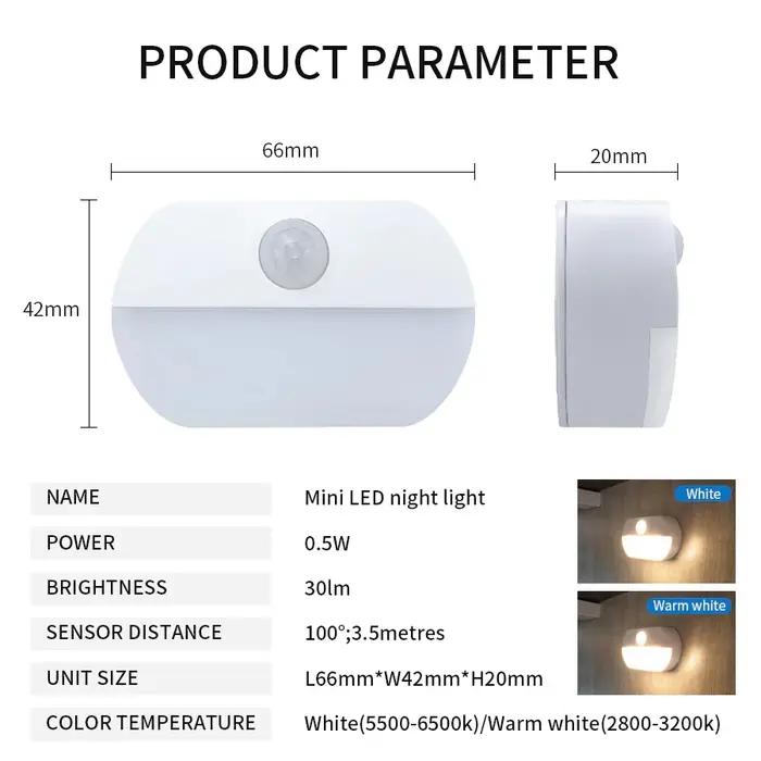 Détection infrarouge humaine LED veilleuse alimenté par batterie capteur de mouvement lampe bâton su