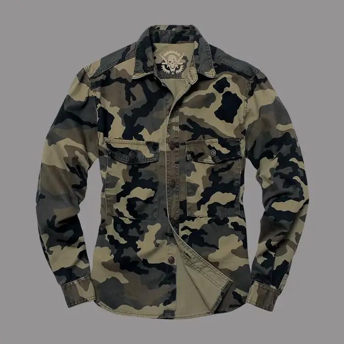 CamSolomon-Uniforme militaire en coton pour homme