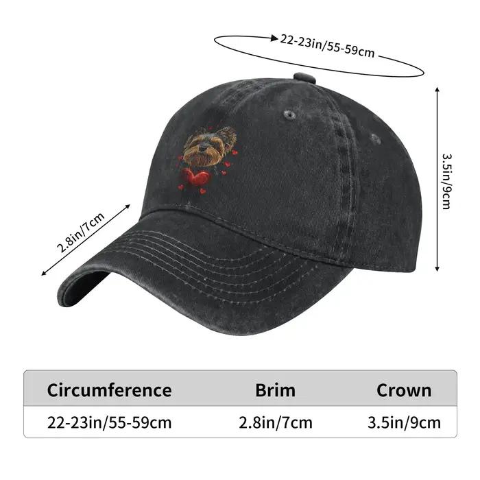 Casquette de baseball Yorkshire Terrier en coton pour homme et femme protection solaire extérieur quatre saisons