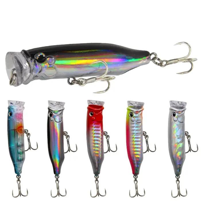 Leurre de pêche flottant Popper Wobbler avec 6 # Crochets 6.5cm 10g appâts artificiels Crankbait P