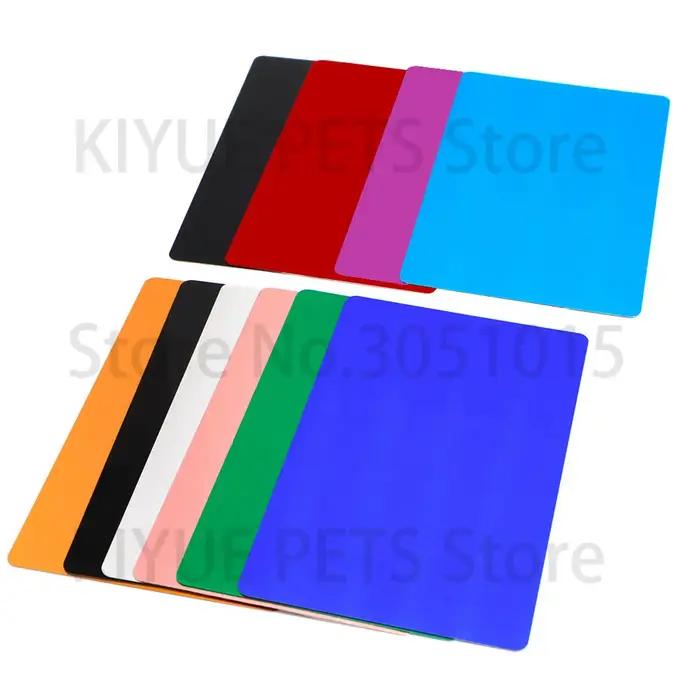 Cartes de visite en aluminium personnalisées pour le client, gravure Laser, étiquette d'identificati