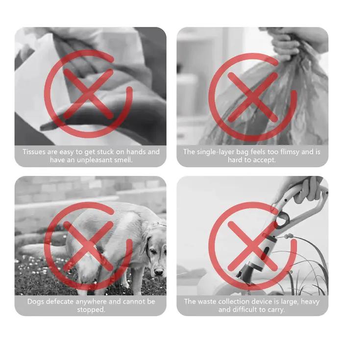 Ramasse-crottes portable et extensible pour chien – Outil de nettoyage des excréments pour animaux de compagnie – Ramasse-crottes portable pour animaux de compagnie