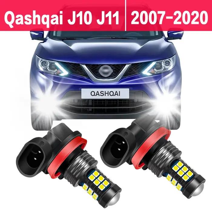 Ampoule antibrouillard LED pour voiture, 2 pièces, pour Nissan Qashqai J10 J11 2007 2008 2009 2010 2