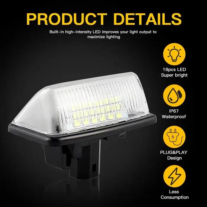 Lumière de plaque d'immatriculation LED pour Toyota Corolla E11 ZZE12 NDE12 ZDE12 1997 – 2001, acces