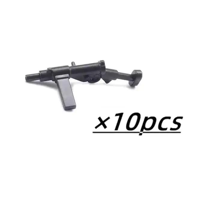 Figurines d'armes militaires, mini-accessoires, mitrailleuses légères, soldats MOC, armée, Brinquedos, pas de Playmobil, blocs de construction, jouets pour garçons