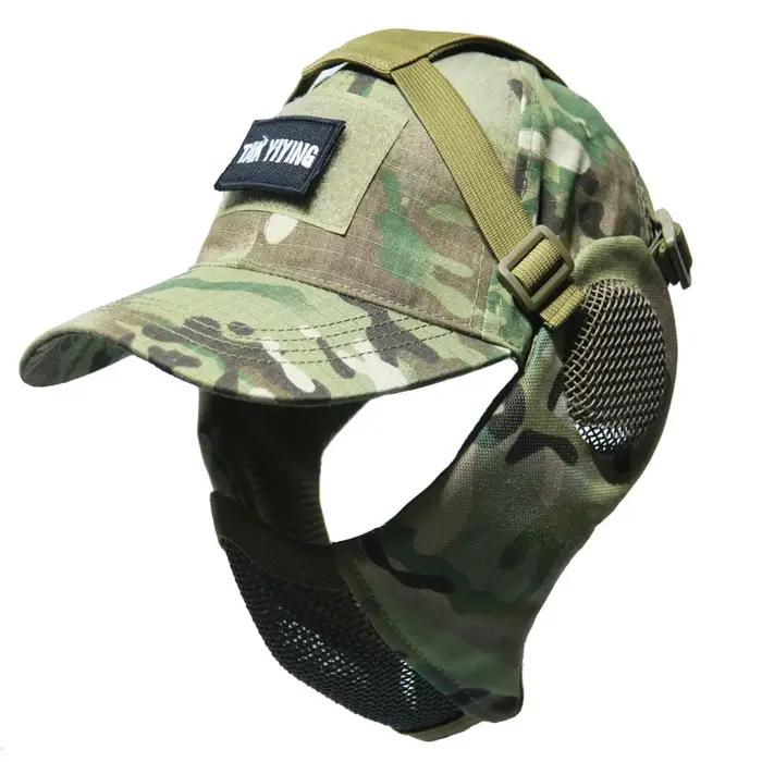 TAK YIYING Hunting Foldable Mesh Mask With Ear Protection With Cap for Airsoft P
