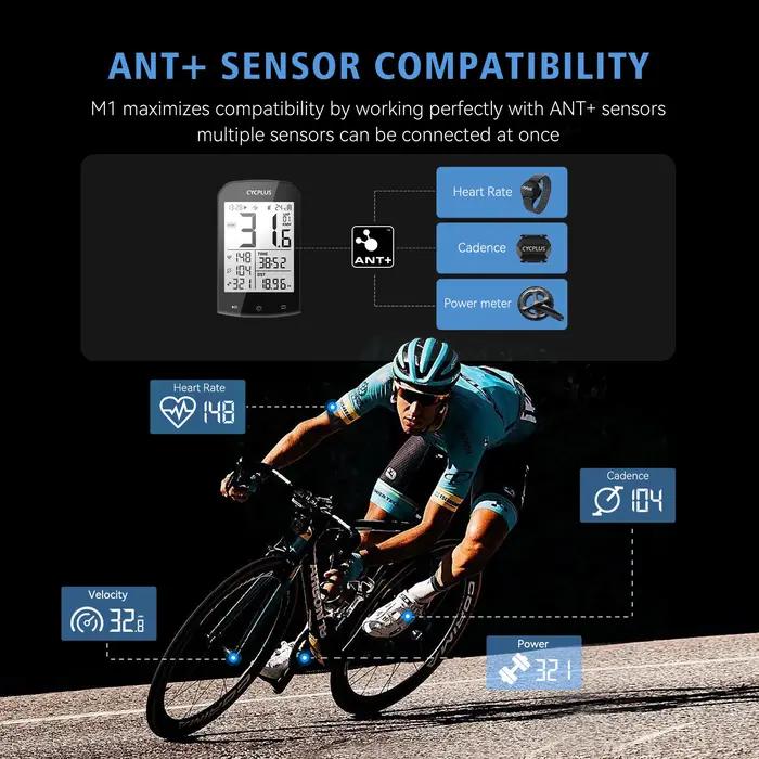 GPS Vélo Ordinateur Sans Fil CYCPLUS M1 Étanche Compteur De Vitesse Odomètre ANT + Bluetooth5.0 Vélo