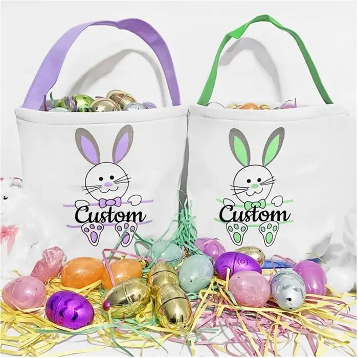 Mir de Surdose d'emoufs Personnalisé avec Nom, Sac de Joyeuses Pâques, Lapin, Lapin, Décoration de Maison de Ferme, Sac Cadeau pour Enfant Garçon et Fille