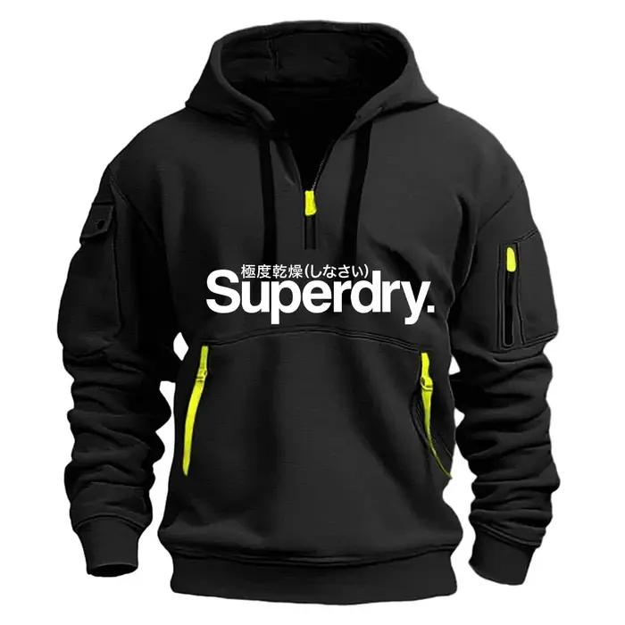Sweat-shirt à capuche pour hommes, ample, à la mode, pour jogging en plein air et fitness, nouvelle