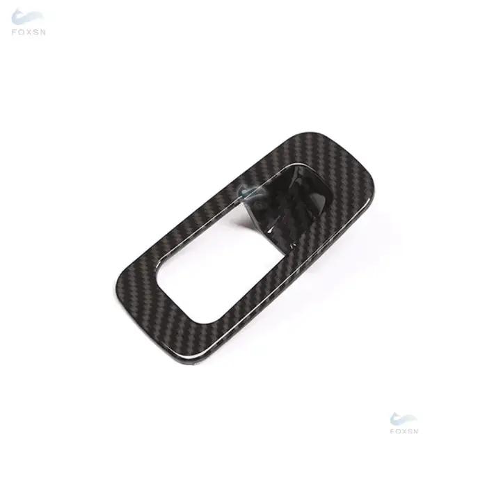 Accessoires de voiture ABS Texture carbone bouton de frein à main garniture de couverture pour Mercedes Benz C E GLC