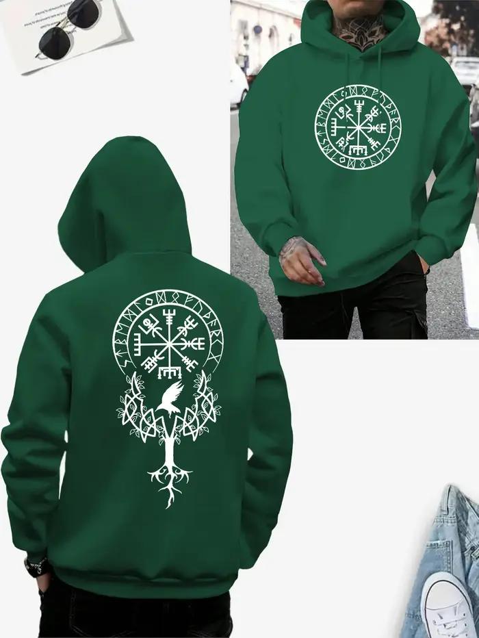 Viking Rune Yggdrasil mythologie nordique tendance de rue hommes/femmes sweat à capuche automne hiver quotidien décontracté ample chaud vêtements de sport