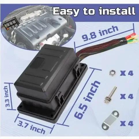 Boîte de relais étanche 12V-24V pour accessoires de voiture convertibles avec mise à niveau des fusibles pré-câblés et boîte à fusibles à relais à 6 voies