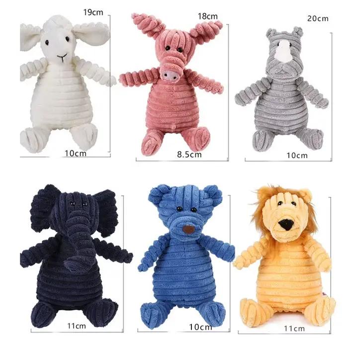 Jouets pour chiens en velours côtelé pour petits et grands chiens