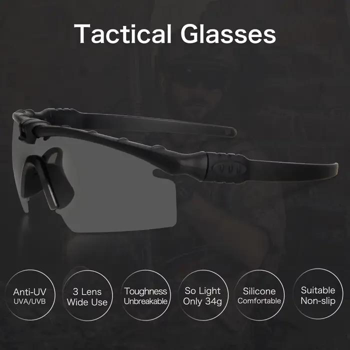 Lunettes tactiques ballistic 3.0 protection militaire paintball VTT polarisées hommes femmes