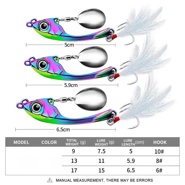 Spinner appât 7g 10g 15g métal Vib leurre de pêche à la traîne cuillère rotative Wobbler coulant app