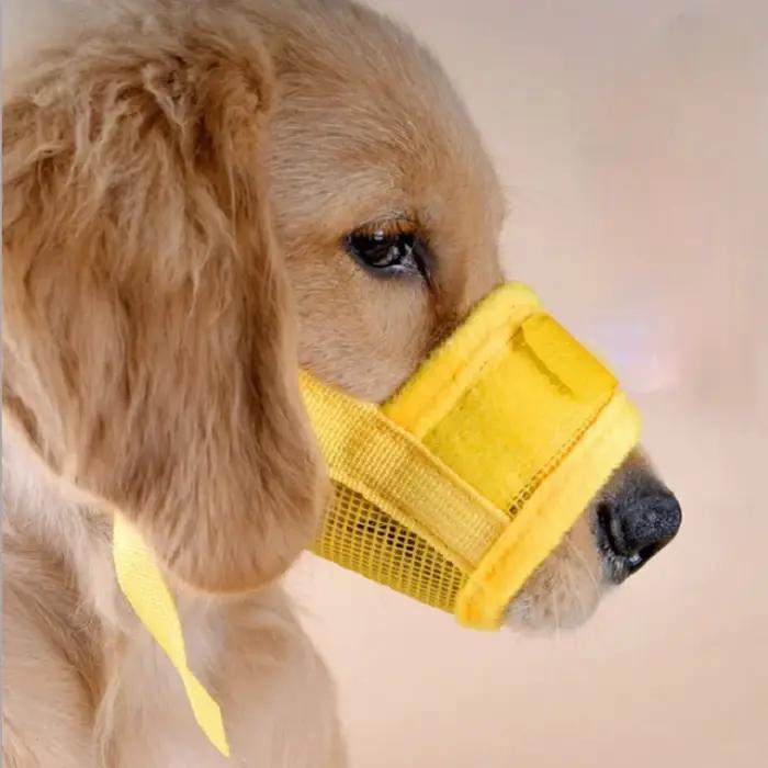 Masque réglable pour chien de compagnie, muselets respirants en maille, museau buccal pour petit et
