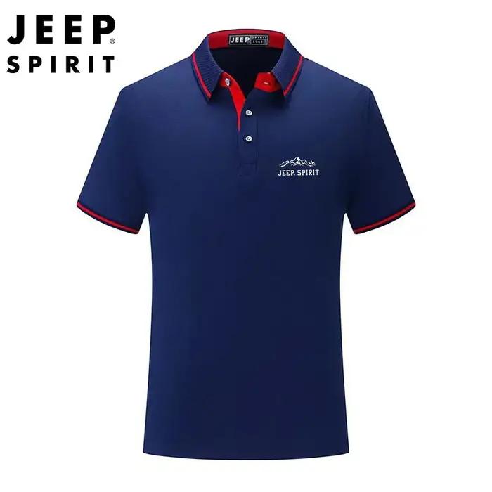 JEEP SPIRIT hommes T-shirt été coton POLO décontracté sport revers manches courtes chemise vêtements 2025 nouveau