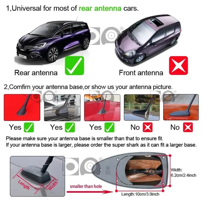 Antenne voiture aileron requin pour Skoda Rapid Octavia A5 A7 amélioration signal radio FM/AM peinture piano