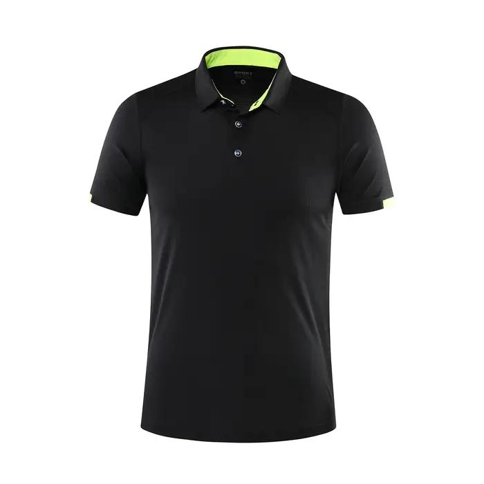 Polo en polyester à séchage rapide pour hommes, style décontracté, respirant et élégant pour les activités sportives et professionnelles